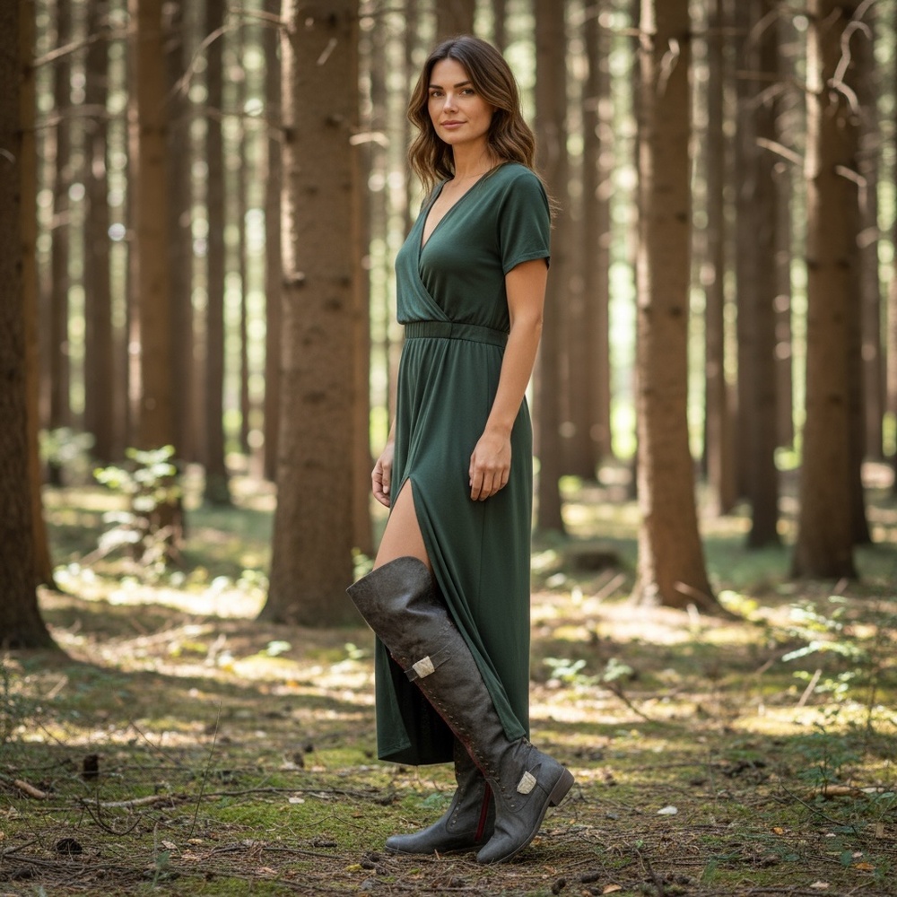 Journee Collection Dark Brown Over the Knee Boots